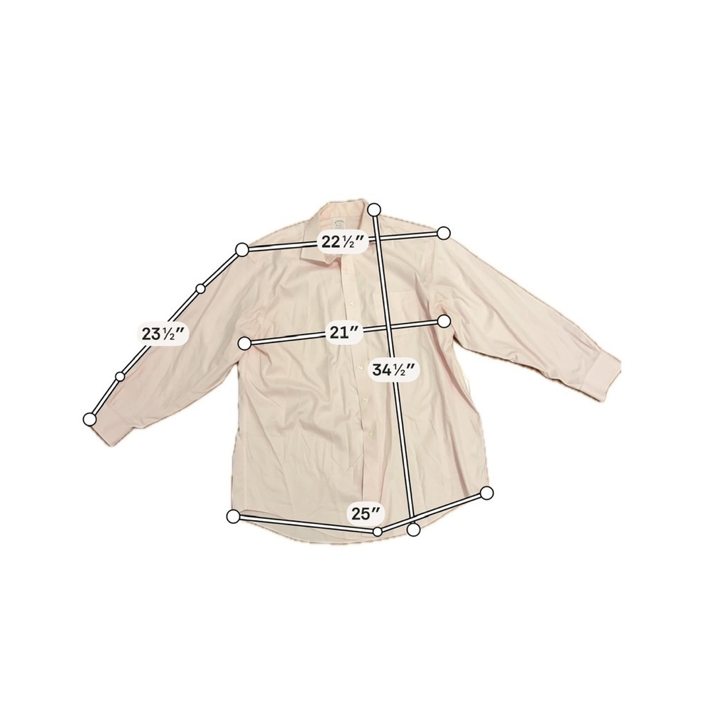 Brooks Brothers Light Pink Dress Shirt Madison Fit Size 17-33 - Picture 6 of 6